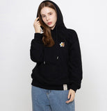 Flower Bear Embroidery Smile Hoodie