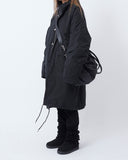 Detachable over long fishtail field parka