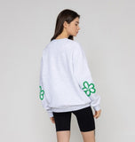 [UNISEX] Elbow Spray Flower Smile Sweatshirt