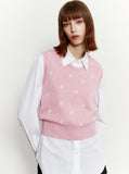 Camellia knit vest 001