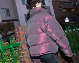 Two-tone Reversible Down Short Padded Coat