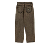 OVERDYED ACID DENIM PANT [BROWN]