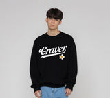 [UNISEX] Baseball Logo Flower Smile Sweatshirt