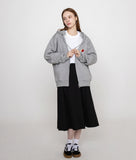 Flower Heart Half Smile Embroidery Hoodie Zip-up
