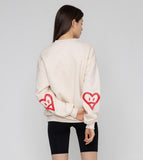 [UNISEX] Elbow Spray Heart Smile Sweatshirt