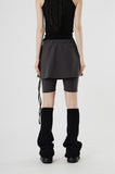 leggings layered banding skirt