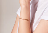 Noailles silver link chain bracelet S Yellow