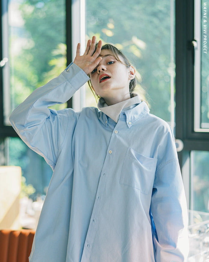 [WV PROJECT] ★韓国大人気★THE OVERFIT COTTON SHIRTS WV PROJECT (ダブリューブイプロジェクト) - The Overfit cotton