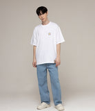 Drawing Flower Back Logo Short Sleeve Tee