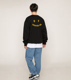 OF GRAVER AN Logo Smile White Clip Sweatshirt