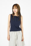 River button-up ribbed sleeveless