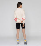 [UNISEX] Elbow Spray Heart Smile Sweatshirt