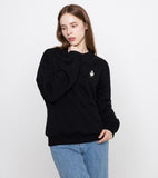 Duck Flower Embroidery Smile Sweatshirt