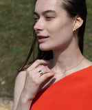 Noailles color 14K earring