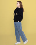 Elbow Dot Smile Beads Sweatshirt