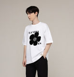 Drawing Smile Flower Logo Short Sleeve Tee