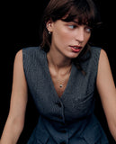 Noailles silver antique pearl point necklace mix