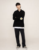 Elbow White Flower Smile PK Color Long Sleeve