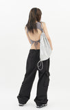 Back point line strap sleeveless