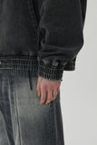 WASHING DENIM SNAP HOOD