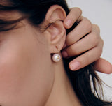 Noailles 14K Pearl Chain Earrings 9mm