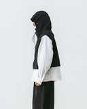 Nylon Layered Crop Hoodie