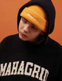 VARSITY LOGO KNIT HOODIE