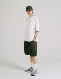 Nose Tencel Cotton Two Tuck Bermuda Short Pants