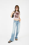 True stitch low rise denim pants