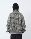 Camouflage zip-up over flight jacket