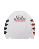 Flame Heart Washing Sweatshirt No.051