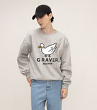 [UNISEX] White Duck Smile Sweatshirt