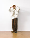 Two-Tuck Corduroy Wide Pants