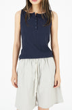 River button-up ribbed sleeveless