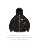 22FW Water Print Washing Hood Zip Up No.019