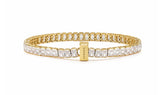 Essence Silver Tennis (Y) Emerald Bracelet