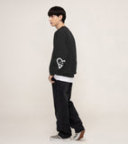 [UNISEX] Elbow Spray Heart Smile Sweatshirt