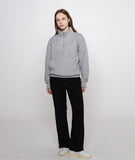 Elbow Smile Drawing Half Zip-up Sweatshirt