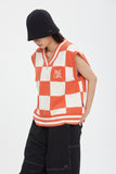 CHECKER BOARD TERRY VEST