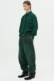 color washing denim pocket pants