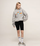 Rainbow Life Smile Logo White Clip Hoodie