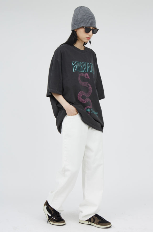 Raucohouse(ラウコハウス) - Nirvana snake printing top – einz.jp