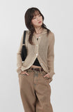 Scocy button-up collar knit cardigan