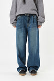 Dirty oil washed denim pants