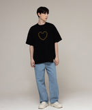 Heart Drawing Smile Short Sleeve Tee