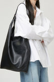 V Strap leather shoulder bag