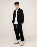 Zipper Legic Green Flower White Clip Jogger Pants