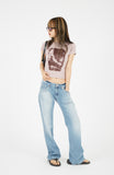 True stitch low rise denim pants