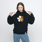 Big Flower Bear Smile Hoodie