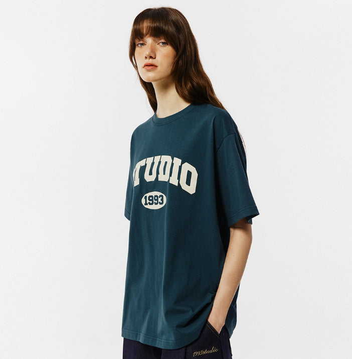 Tシャツ・カットソー 1993studio New Authentic Logo T-Shirt_Green 1993studio(1993スタジオ) Tシャツ・カットソー(メンズ) - 海外